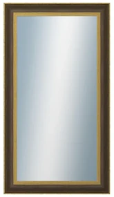 DANTIK - Zrkadlo v rámu, rozmer s rámom 50x90 cm z lišty ZVRATNÁ čiernozlatá plast (3071)