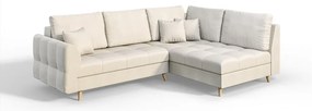 Krémovobiela rohová pohovka (pravý roh) Ariella - Ropez