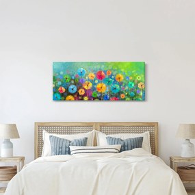 Obraz - Abstraktné kvety (120x50 cm)