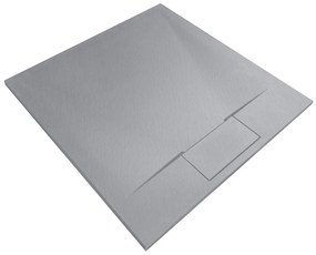 Rea Bazalt, sprchová vanička 90x90x2,5 cm + nízky sifón, šedá, REA-K4105