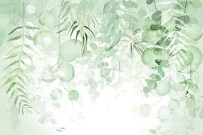 Tapeta jemné zelené listy