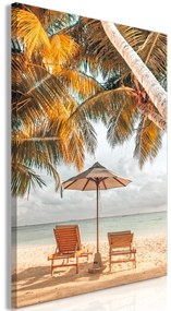 Artgeist Obraz - Palm Umbrella (1 Part) Vertical Veľkosť: 40x60, Verzia: Standard
