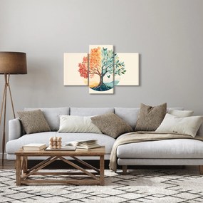 Obraz – Duálny strom s motýľom (90x60 cm)