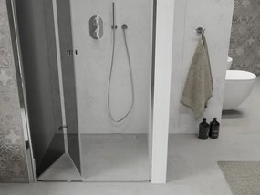 Mexen Lima, skladacie sprchové dvere do otvoru 80 x 190 cm, 6mm šedé sklo, chrómový profil, šedá, 856-080-000-01-40