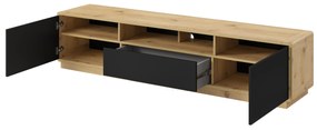 TV stolík Albert Typ 40 (dub taurus + čierna matná). Vlastná spoľahlivá doprava až k Vám domov. 1034882