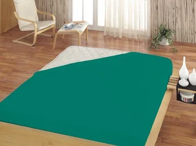 Strečová plachta na posteľ- Petrol Jersey s elastanom 100/220/40