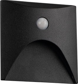 Kanlux 39142 - LED schodové svietidlo so senzorom EXIN 2,5W/230V 4000K IP65 čierna hr.