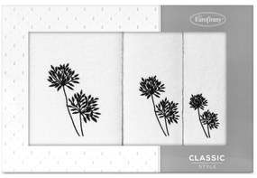 BAVLNENÝ UTERÁK ACELIA SADA 30X50 CM, 50X90 CM, 70X140 CM BIELA