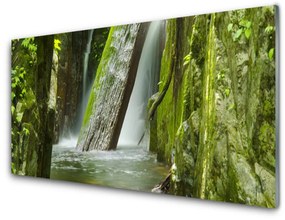 Obraz na akrylátovom skle Vodopád príroda 140x70 cm