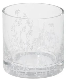 Storefactory Sklenený svietnik na čajovú sviečku BLOMSTERFÅNG 8 cm