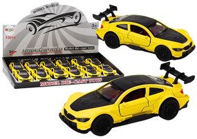 LEAN TOYS Športové auto 1:32, kovové – žltá