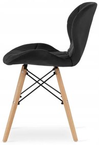 Jedálenský stôl TODI biely 60 cm s dvoma stoličkami LAGO čierne