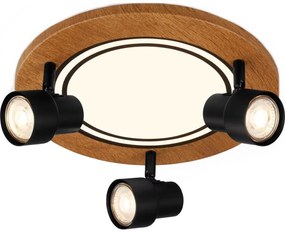 Brilo - LED Stropné svietidlo LED/12W/230V + 3xGU10/9W 3000K