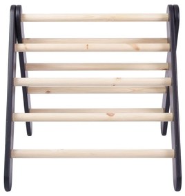 Čierny pikler trojuholník z borovicového dreva 60x60x60 cm Montessori – Meowbaby