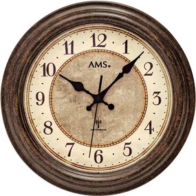 Retro nástenné hodiny AMS 5544 riadené rádiovým signálom – 28 cm