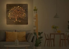 Podsvietený obraz strom Javor na batériu