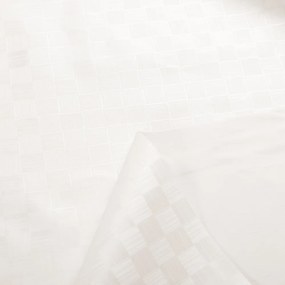 PVC obrus Biele šrafované kocky PV-171 - metráž š. 140 cm