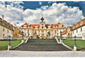 Gario Diamantové maľovanie Zámok Valtice Rozmery: 120 x 80 cm, Rámovanie: Iba zrolované plátno, Diamanty: Štvorcové