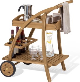 Barový vozík s odoberateľným podnosom