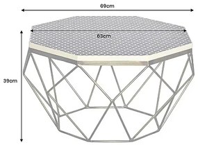 Konferenčný stôl Diamond 45215 Ø70cm Mosadz  - Komfort-nábytok