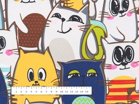 Biante Detská dekoračná obliečka na vankúš BK-023 Bláznivé mačky 50 x 60 cm