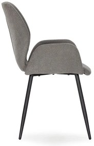Sivé čalúnené jedálenské kreslá v súprave 2 ks Ansu – Marckeric