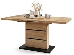 Rozkladací jedálenský stôl PAOLO dub craft/čierna
