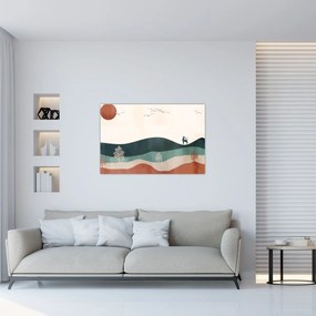 Obraz - Ilustrovaná krajina (90x60 cm)