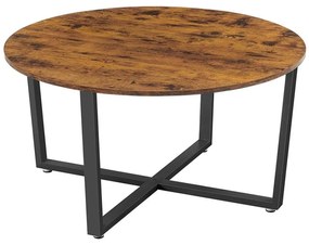 Konferenčný stôl ELDUR hnedá/čierna