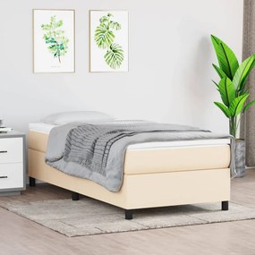 Boxspring posteľ s matracom krémová 100x200 cm látka 3144404