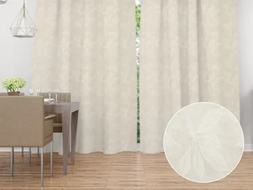 Biante Dekoračný záves TF-065 Listy na režnom 150x140 cm