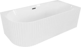 Mexen Gia Rohová Vaňa Pravá 170x80 Bílý Lesk Prepad Gun Gray