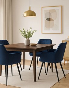 Stolička Apple Velvet tmavomodrá