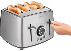 Sencor - Hriankovač so štyrmi otvormi 1600W/230V matný chróm