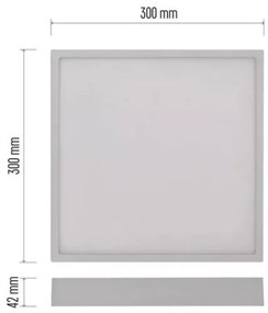 LED Stropné svietidlo LED/28,5W/230V 3000/3500/4000K 30x30 cm biela