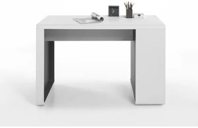 Písací stôl TEO biela/antracit