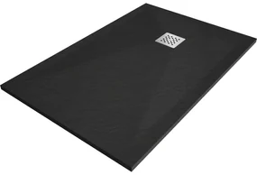 Mexen Stone+, obdĺžniková vanička z minerálneho kompozitu 120 x 80 cm, čierna matná, 44708012
