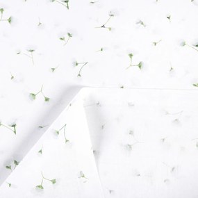 Biante Bavlnený záves Sandra SA-424 Drobné kvietky na bielom 140x190 cm