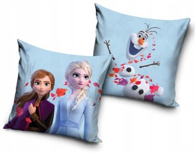DETSKÁ DEKORAČNÁ OBLIEČKA NA VANKÚŠ FROZEN 40X40 CM VZOROVANÁ