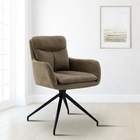 Jedálenská stolička Somers - látka - hnedá