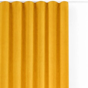 Zamatový dimout záves v horčicovej farbe 200x300 cm Velto – Filumi