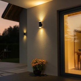 Brilagi - LED RGBW vonkajšie nástenné svietidlo MATERA 2xGU10/4,8W/230V antracit IP54