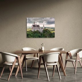 Sklenený obraz - Zámok na skalách (70x50 cm)