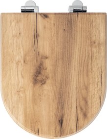 Aqualine, AQUALINE WC sedátko , D-tvar, dub, 1705-20