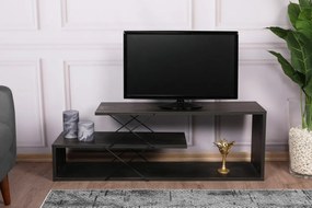 TV stolík Zigzag 120 cm tmavo hnedý