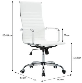 Biela kancelárska stolička AZURE 2 NEW