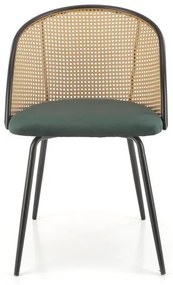 Jedálenská stolička TELMAR — kov, látka, zelená