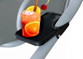 Garden Line ZÁHRADNÁ HOJDAČKA 210 x 120 x 170 cm ANTRACITOVÁ S FUNKCIOU LEŽAČKA