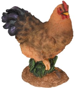Záhradná figúrka z polystonu Hen, 27 cm, viacfarebná
