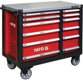 Dielenský vozík 12 zásuviek červená PRO | nosnosť 600 kg